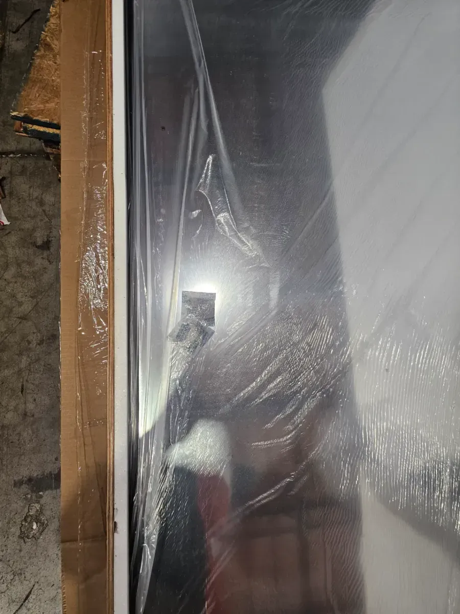 60 in. W x 30 in. H Rectangular Aluminum Alloy Framed and Tempered Glass Wall Bathroom Vanity Mirror in Matte White - image 3