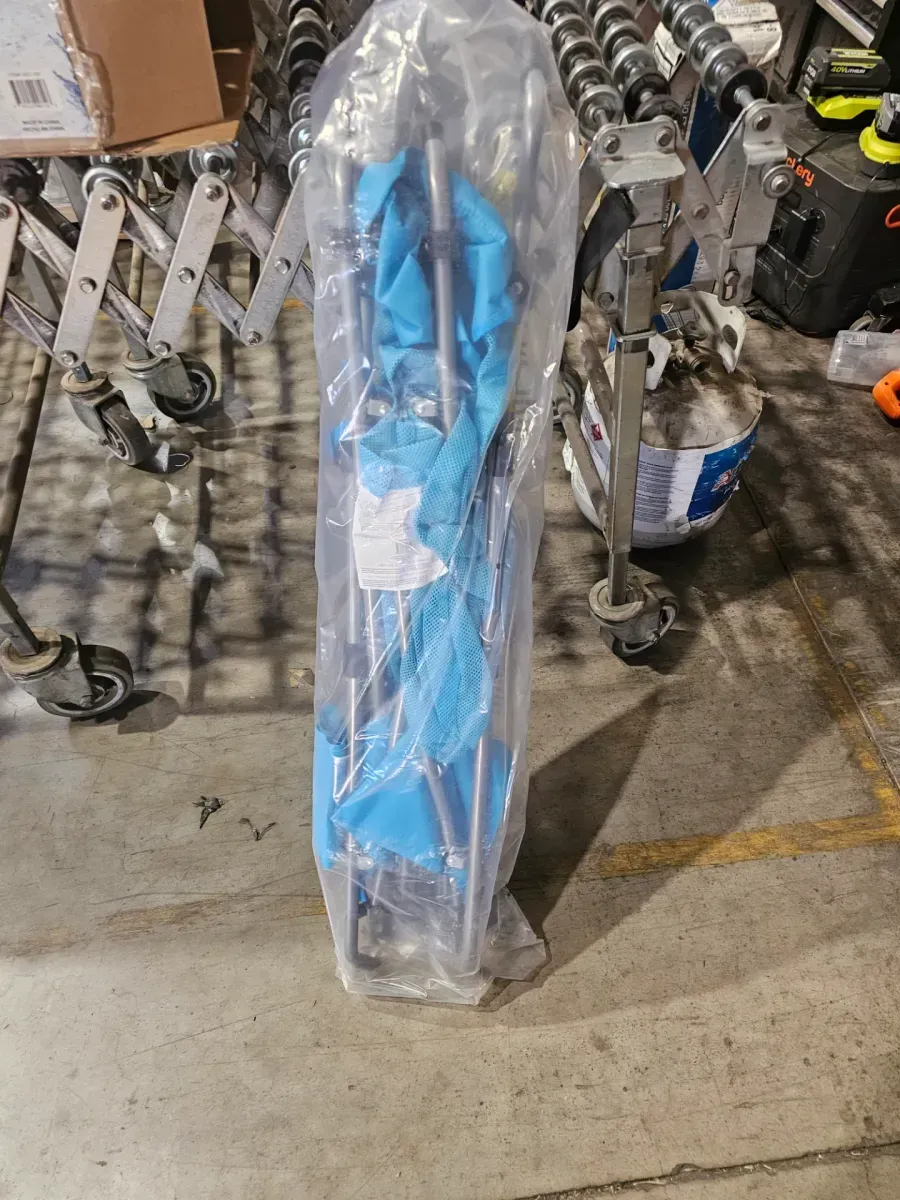 Portable Folding Camping Chair, Blue - image 1