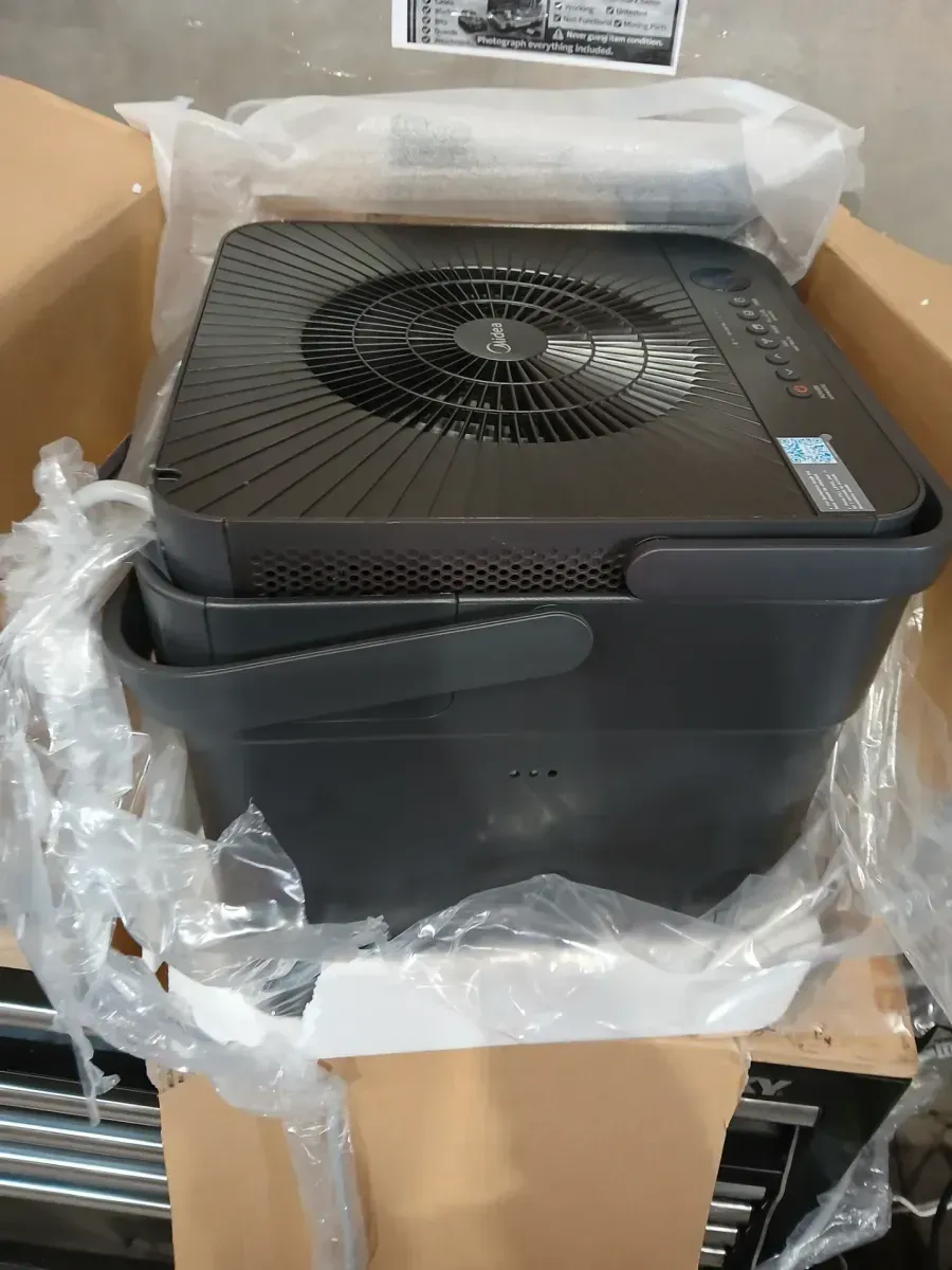 Midea 50 pt. Cube Dehumidifier with Pump up to 4,500 sq. ft. Most Efficient for Basement or Bedroom in Gray - image 3