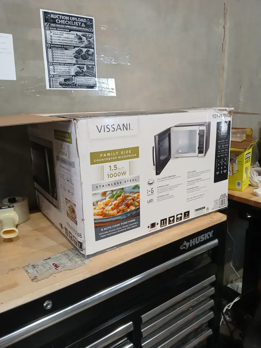 Vissani 1.5 cu. ft. 1000-Watt Countertop Microwave Stainless Steel with Air Fry and Sensor Cook - image 2