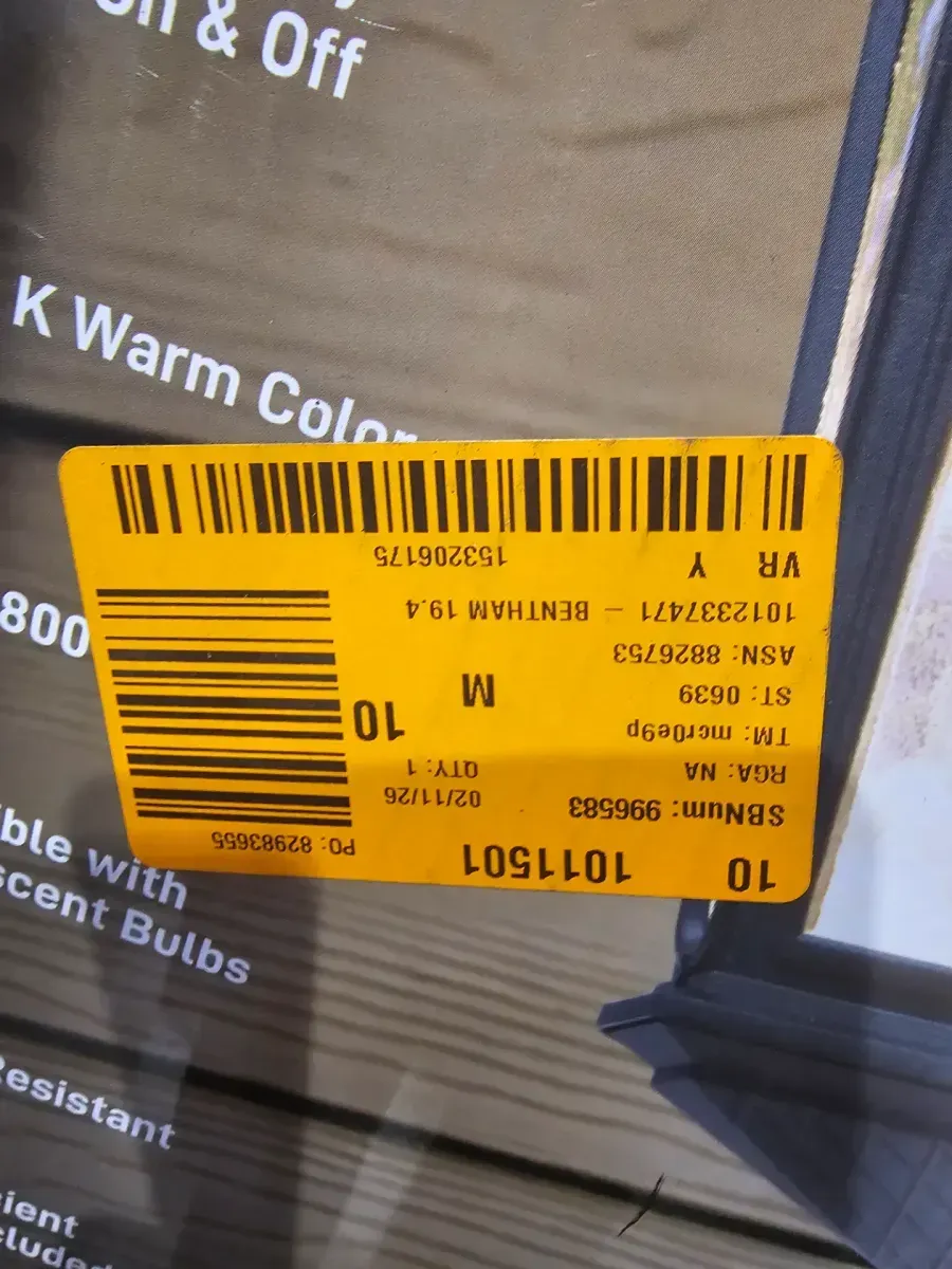 KODA Bentham 19.4 in. 1-Light Black LED Outdoor Wall Light Coach Sconce with Hammered Glass Dusk to Dawn (Bulb Included) - image 3