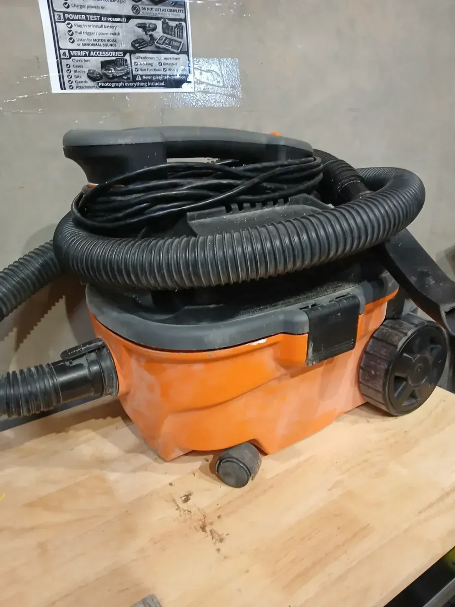RIDGID 4 Gal. 5.0 Peak HP Portable Shop Vacuum Wet Dry Vac with Fine Dust Filter, Locking Hose and Attachments WD4070 - image 3