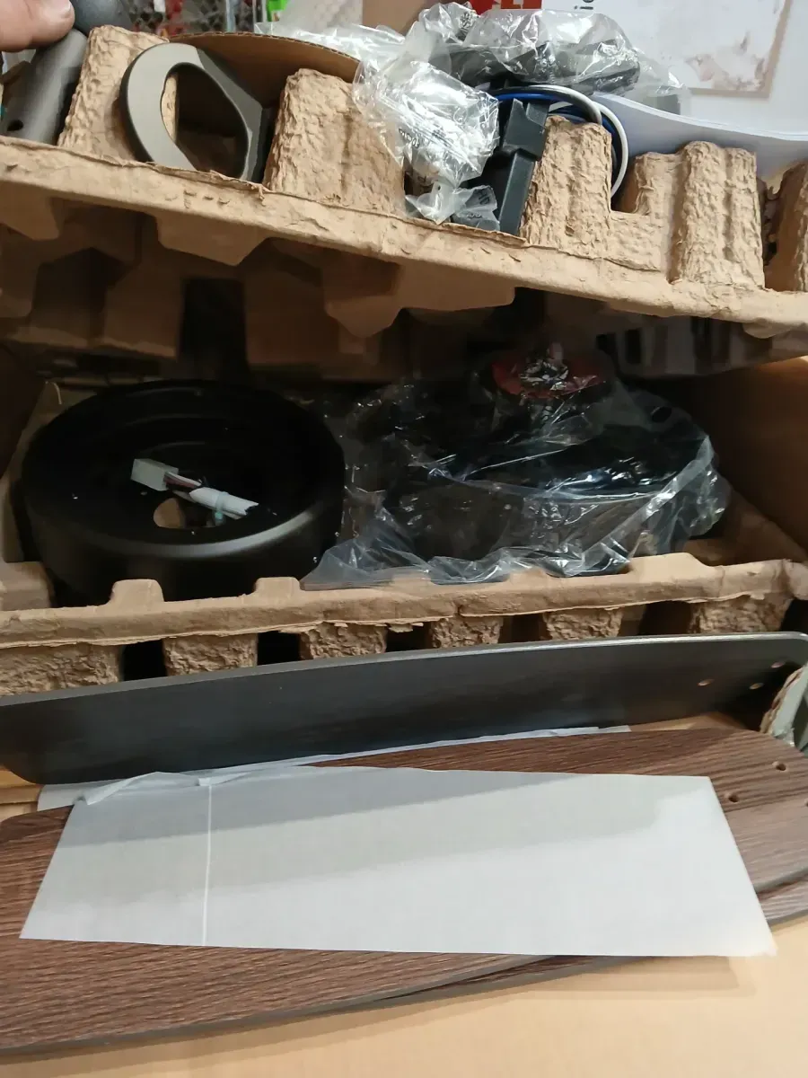 Home Decorators Collection Fawndale 46 in. Indoor Integrated LED Bronze Ceiling Fan with Light Kit, 5 Reversible Blades and Remote Control - image 4