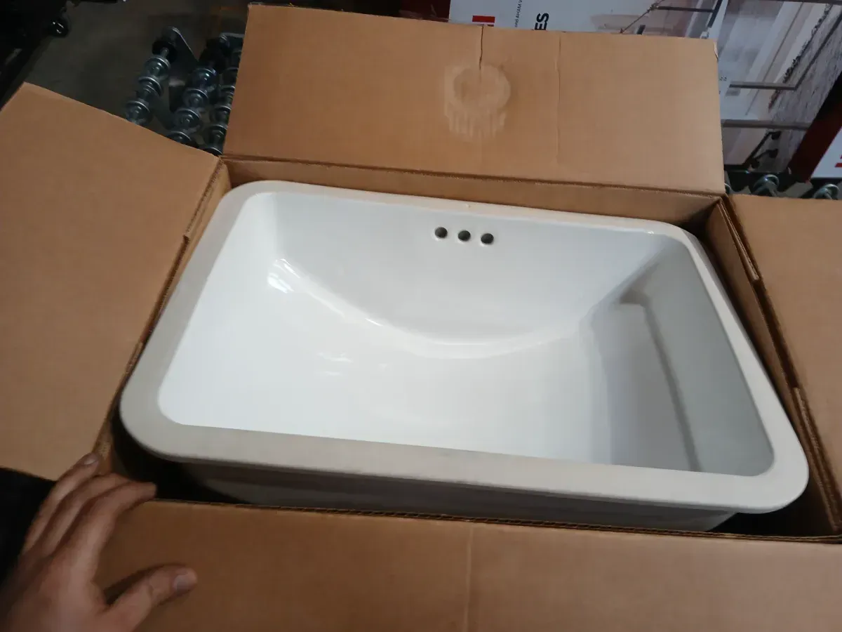 18 in. x 13 in. Rectangular Undermount Bathroom Sink in White Vitreous China with Overflow Drain - image 4