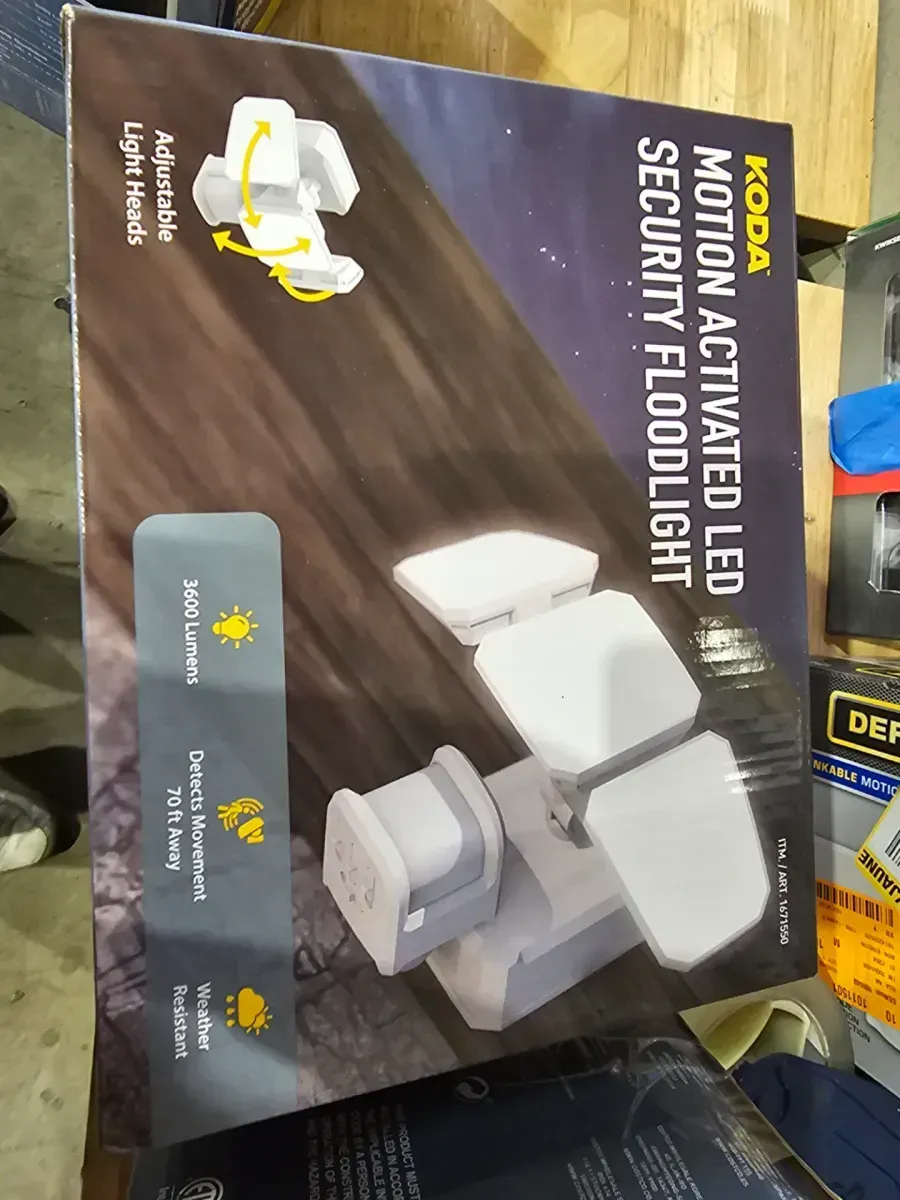 KODA 4200 Lumen White Motion Sensing Integrated LED Security Flood Light with Nightlight - image 3