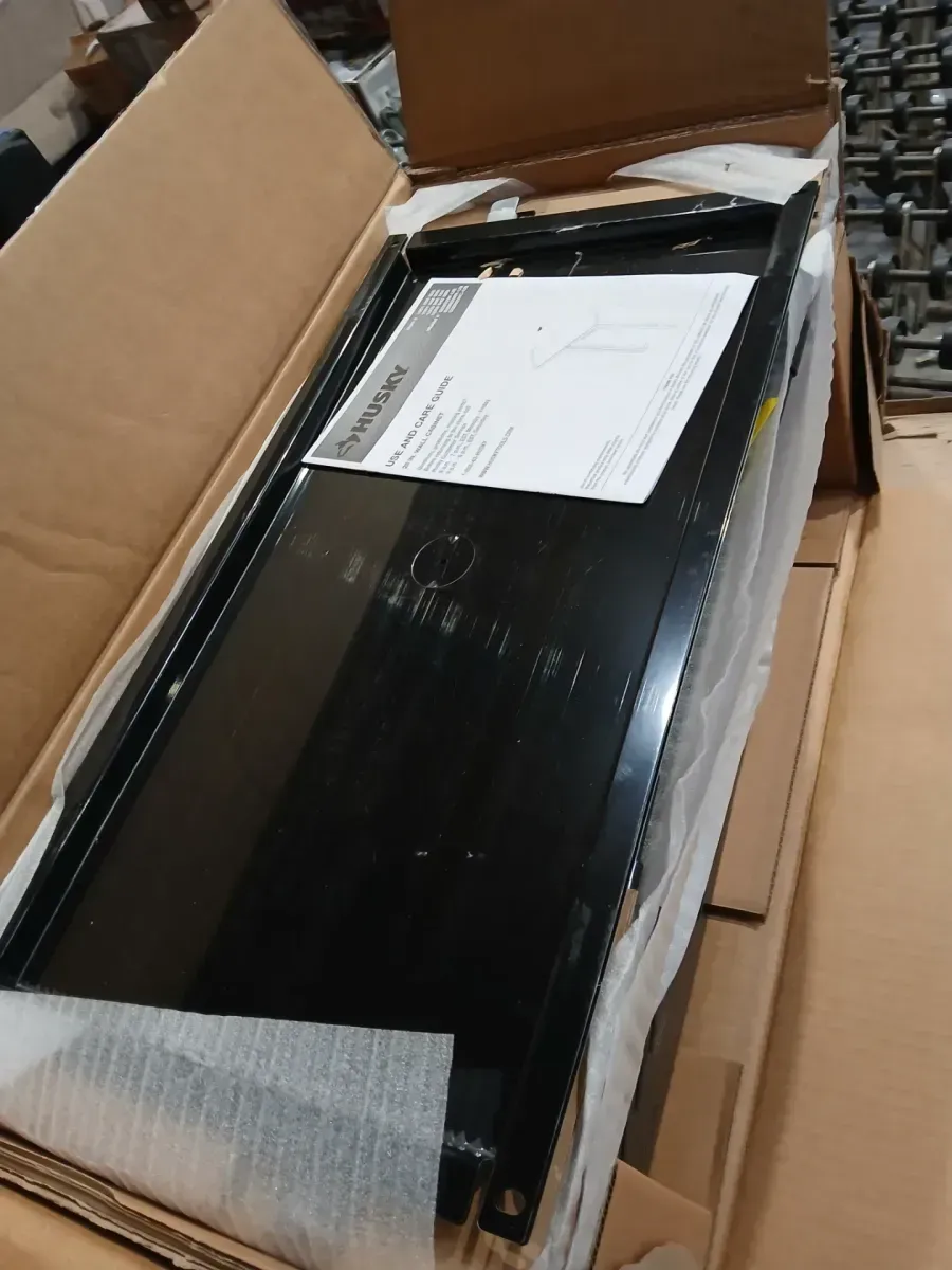 Husky Ready-to-Assemble 24-Gauge 1-Shelf Steel Wall Mounted Garage Cabinet in Black (28 in. W x 29.7 in. H x 12 in. D) - image 4