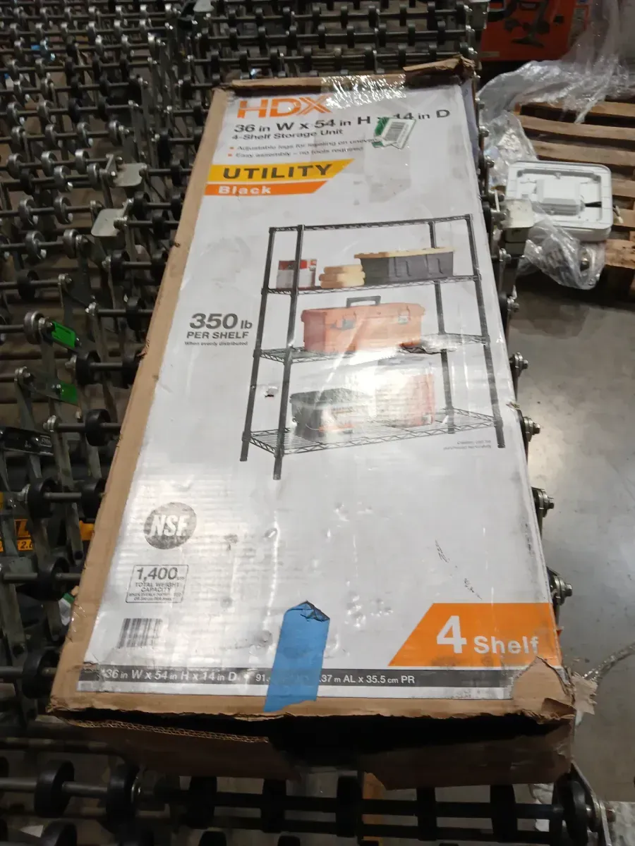 HDX 4-Tier Steel Wire Shelving Unit in Black (36 in. W x 54 in. H x 14 in. D) - image 2