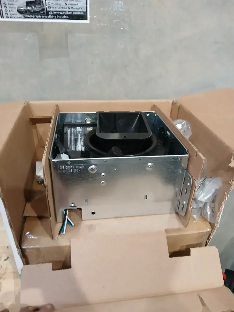 Broan-NuTone Roomside Series, Decorative, White Trim, 110 CFM, Roomside Ceiling Bathroom Exhaust Fan with LED Lighting, ENERGY STAR - image 5