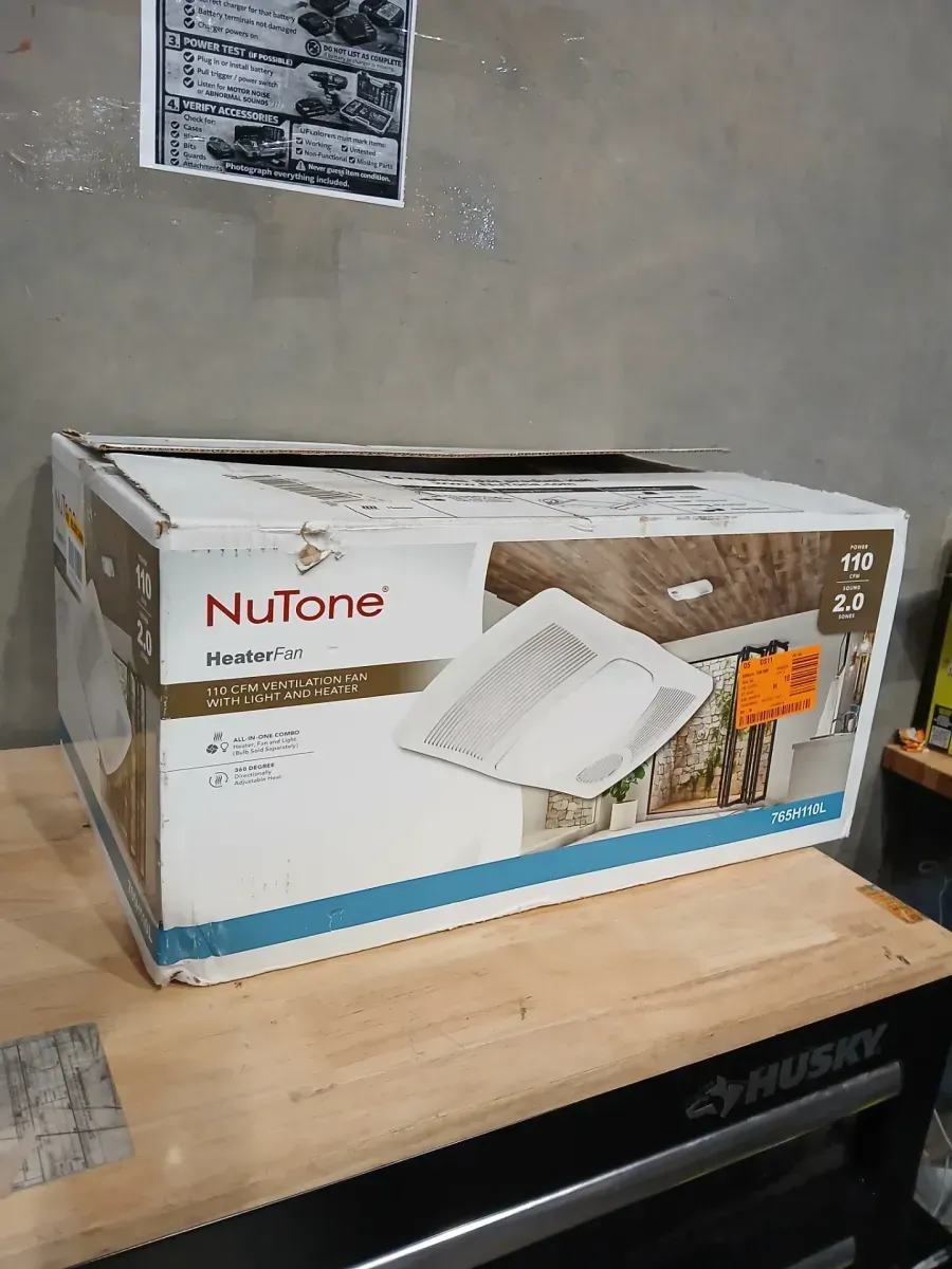 Broan-NuTone 110 CFM Ceiling Bathroom Exhaust Fan with Light and 1500-Watt Heater - image 2