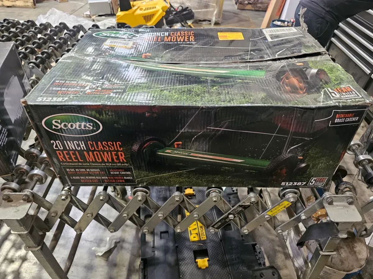 Scotts 20 in. Manual Walk Behind Reel Lawn Mower, Includes Grass Catcher - image 4