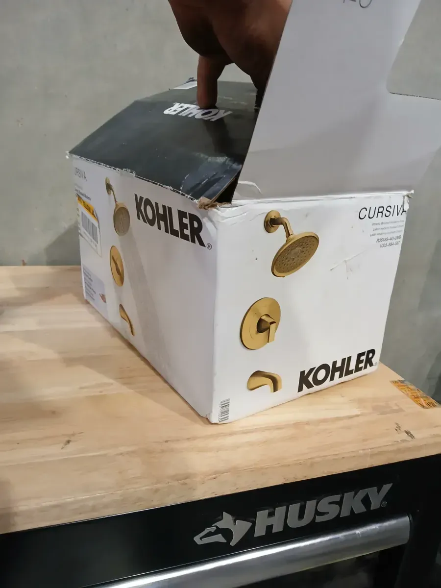 KOHLER Cursiva Single-Handle 3-Spray Tub and Shower Faucet 1.75 GPM in Vibrant Brushed Moderne Brass (Valve NOT Included) - image 2