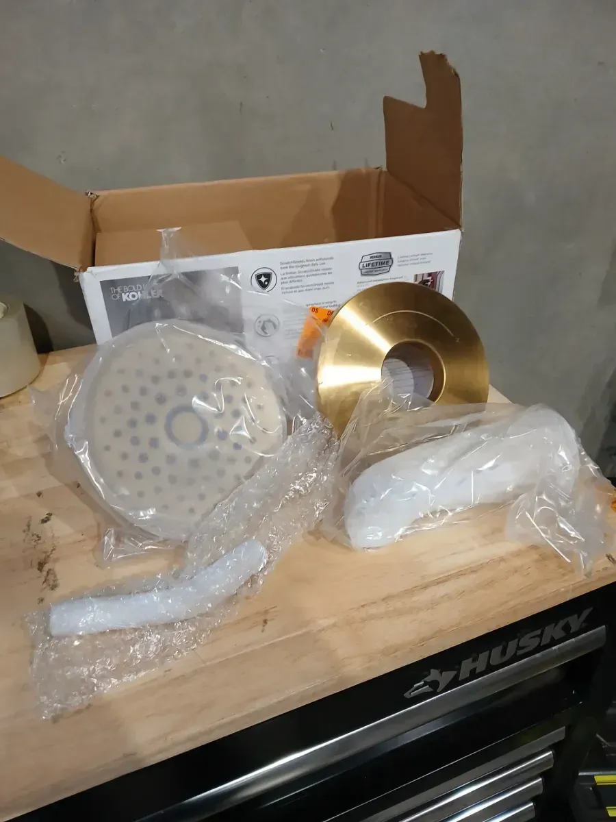 KOHLER Cursiva Single-Handle 3-Spray Tub and Shower Faucet 1.75 GPM in Vibrant Brushed Moderne Brass (Valve NOT Included) - image 3