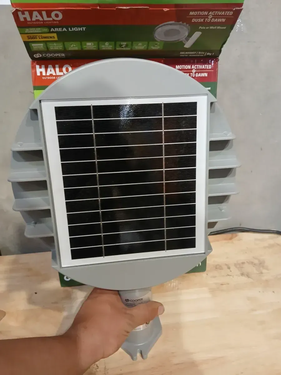 HALO SBL 300-Watt Equivalent Integrated LED Gray MTN Plus D2D Solar Area Light, 5000K - image 4