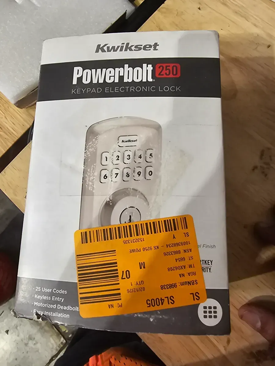 Kwikset Powerbolt 250 10-Button Keypad Satin Nickel Transitional Electronic Deadbolt Door Lock - image 2