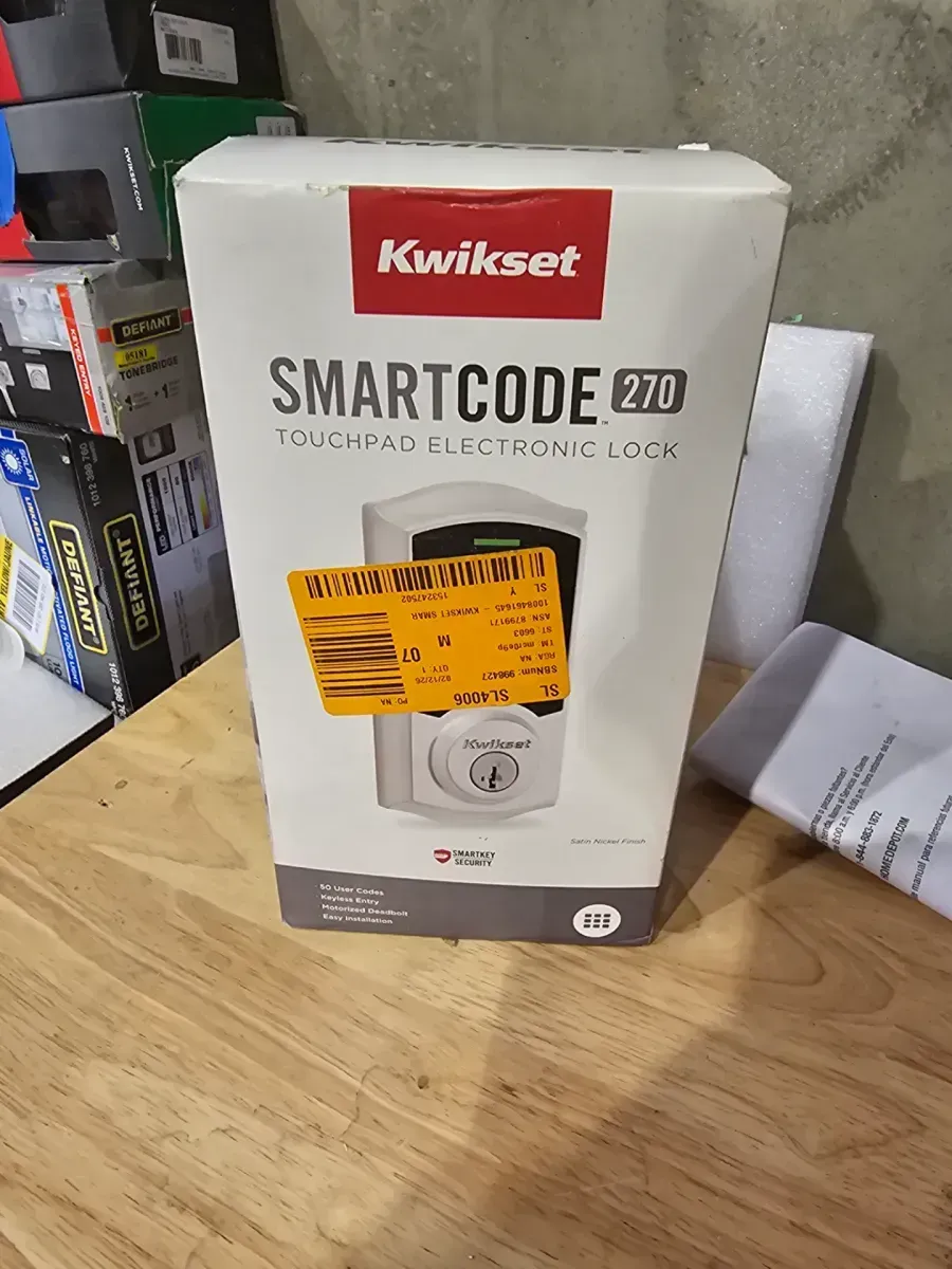 Kwikset SmartCode 270 Traditional Satin Nickel Touchpad Single Cylinder Electronic Deadbolt Featuring SmartKey Security - image 2