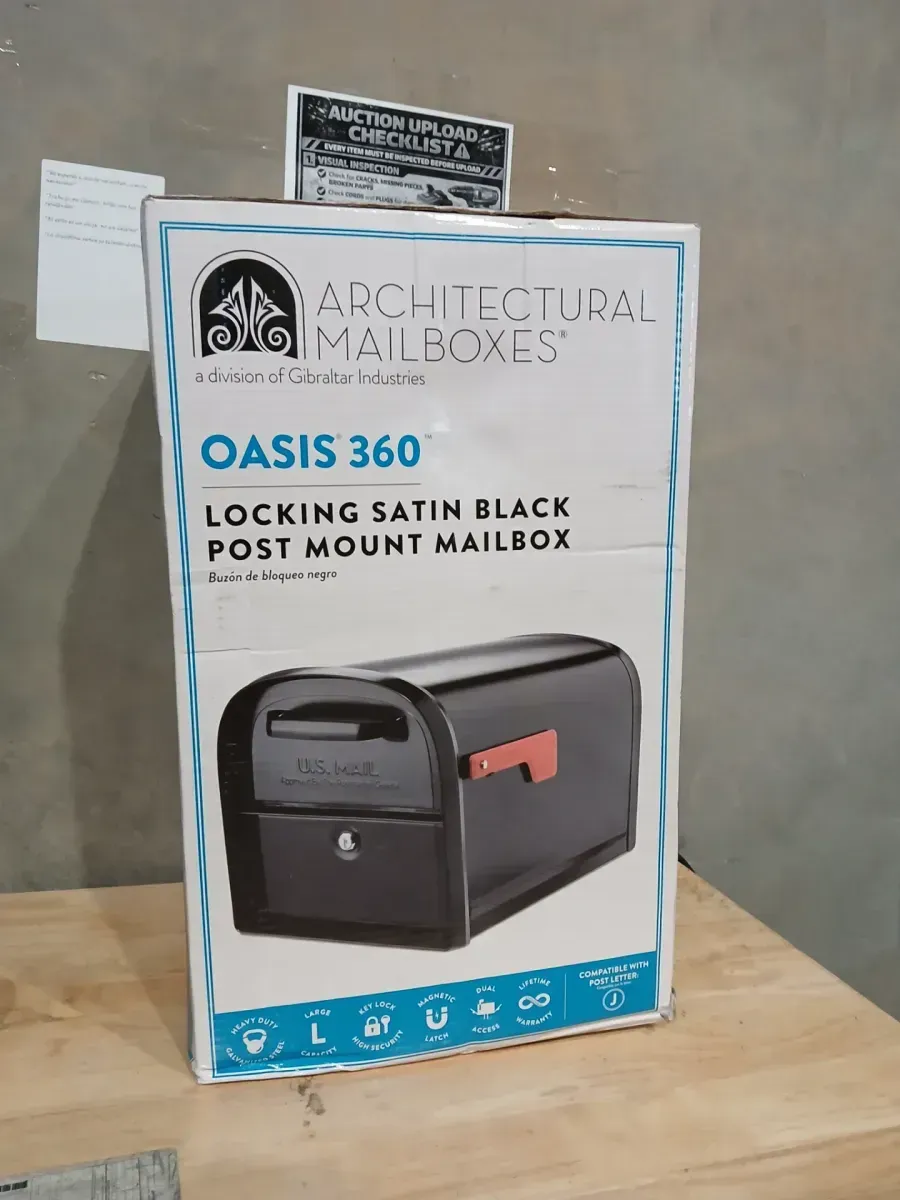 Architectural Mailboxes Oasis 360 Black, Large, Steel, Locking Parcel Mailbox with 2-Access Doors - image 2