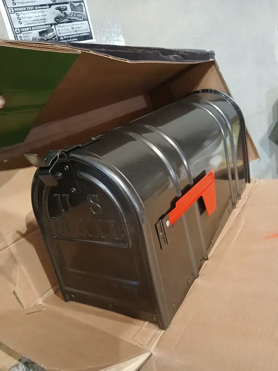 Postal PRO Carlton Post Mount Mailbox Pewter - image 3