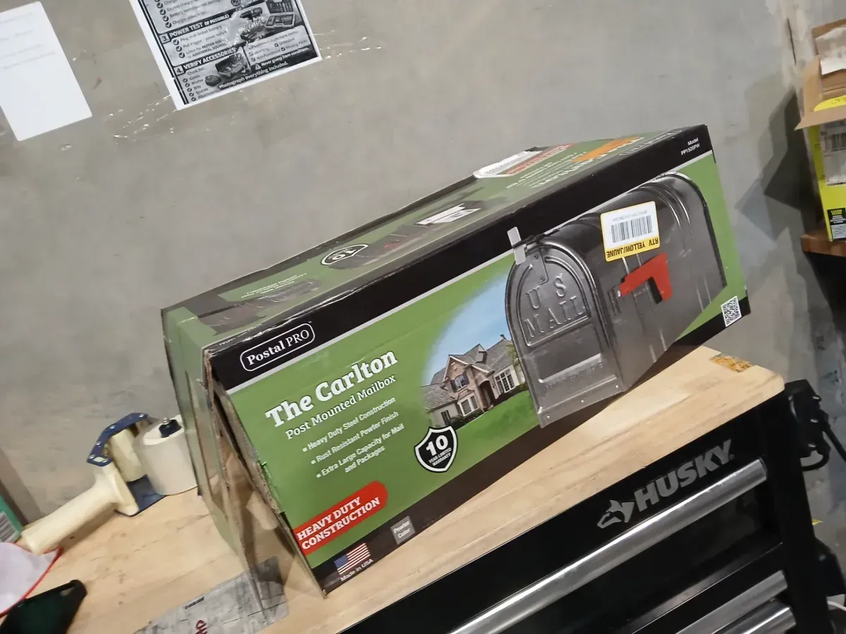 Postal PRO Carlton Post Mount Mailbox Pewter - image 2