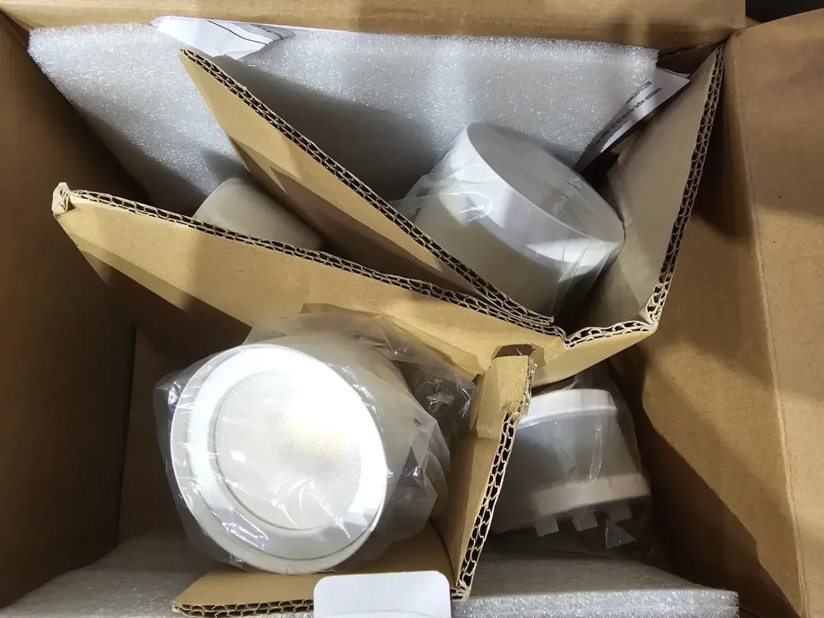 Commercial Electric 240° Motion Activated Dusk to Dawn Sensor White Outdoor Triple Head LED Security Flood Light 36-Watt 3600 Lumen - image 4