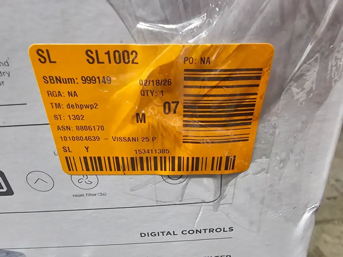 Vissani 25 pt. Dehumidifier up to 1,500 sq. ft. ENERGY STAR for Basement, Garage, or Wet Rooms in White - image 5