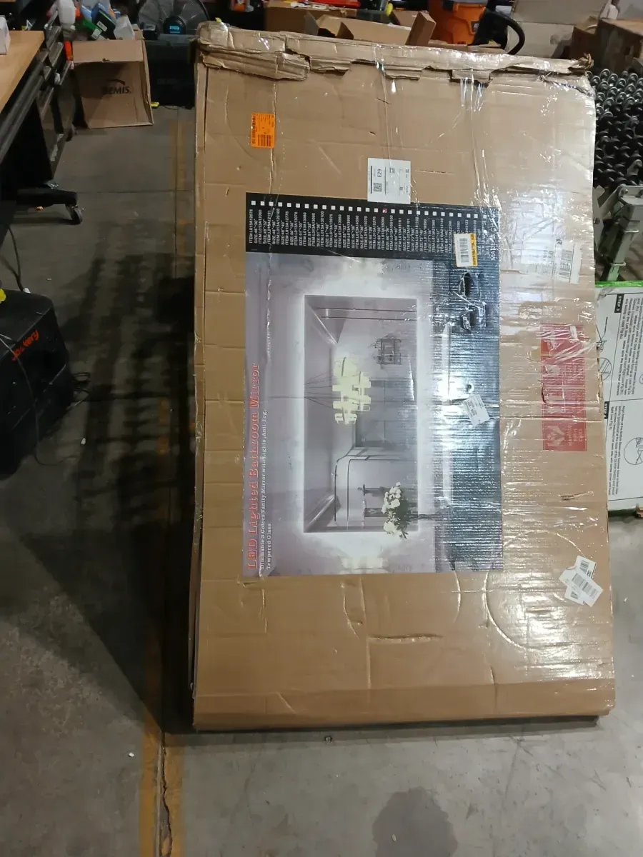 KIOTEE 60 in. W x 36 in. H Rectangular Frameless Super Bright Backlited LED Anti-Fog Tempered Glass Wall Bathroom Vanity Mirror - image 2