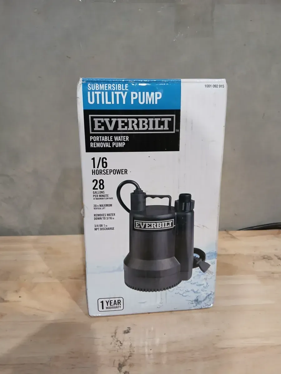 Everbilt 1/6 HP Plastic Submersible Utility Pump - image 2