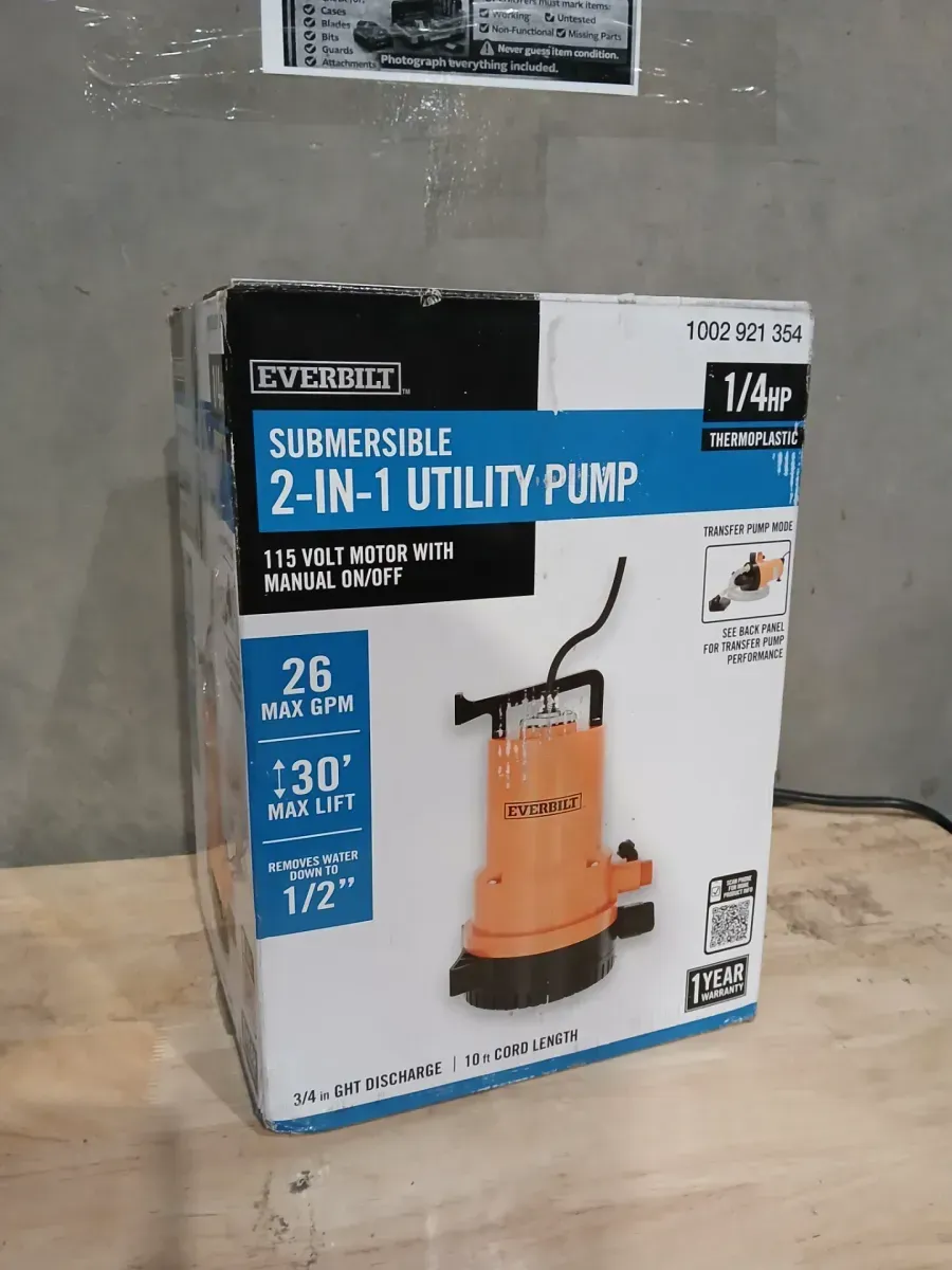 Everbilt 1/4 HP 2-in-1 Submersible Utility and Transfer Pump - image 2