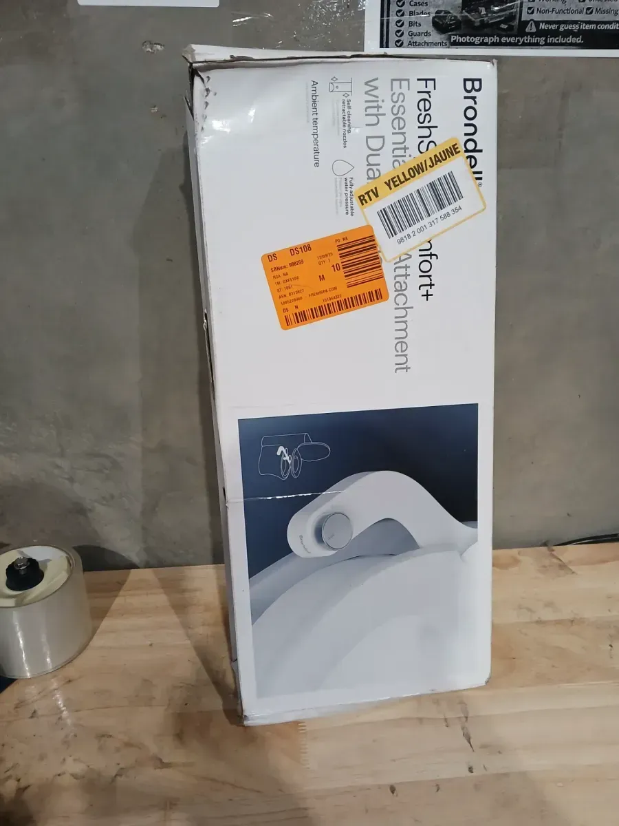 Brondell FreshSpa Comfort+ Ambient Temperature Non-Electric Bidet Attachment in White - image 2