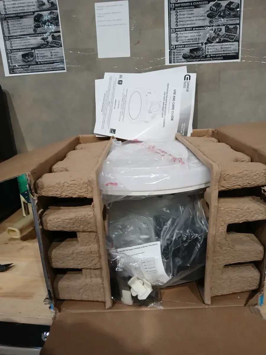 Commercial Electric 110 CFM 1.5 Sones Ceiling Bathroom Exhaust Fan with Bluetooth Speaker and Adjustable CCT LED Lights and Night Light - image 4