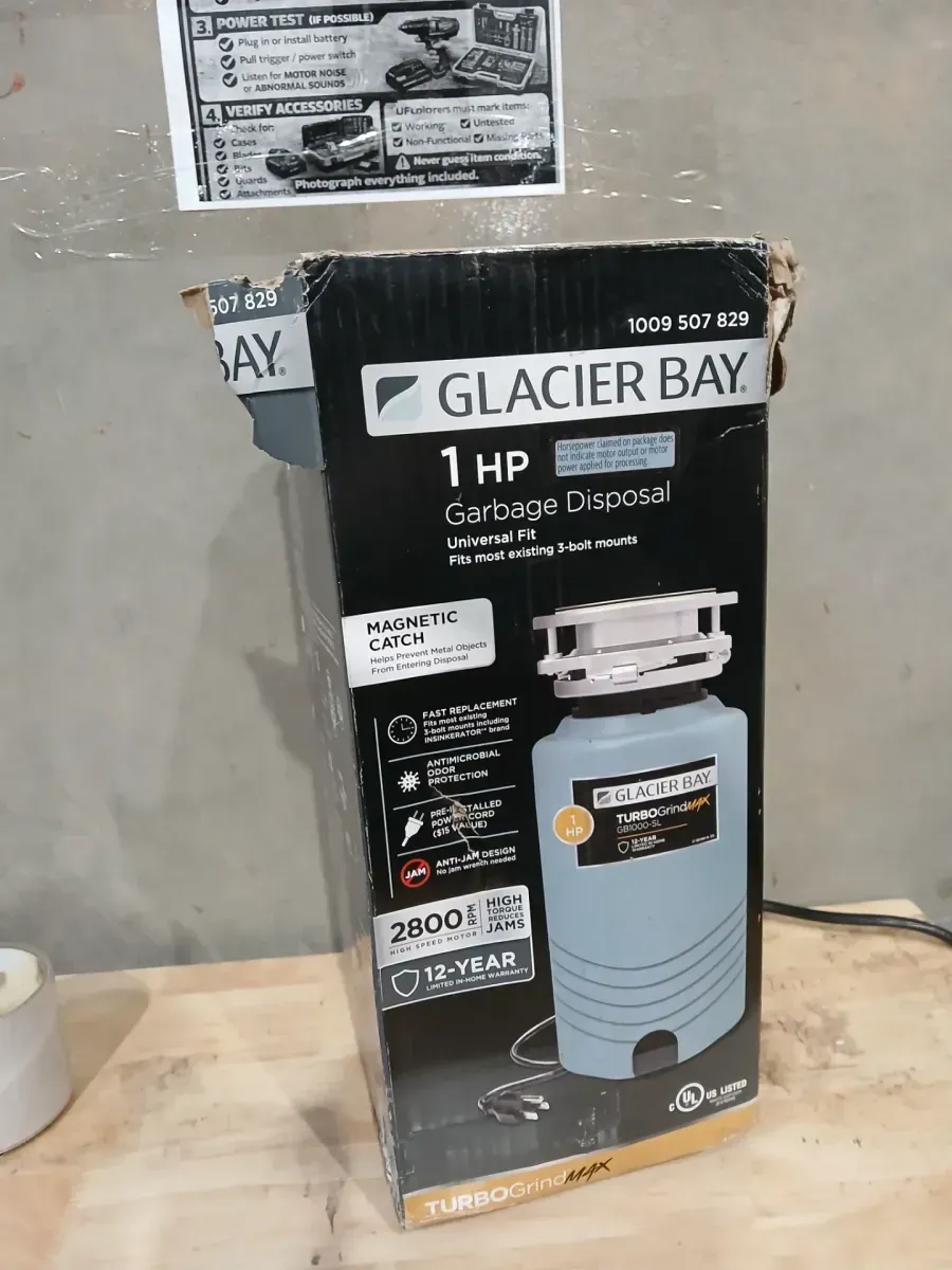 Glacier Bay TurboGrind Max 1 hp. Continuous Feed Garbage Disposal with Power Cord - image 2