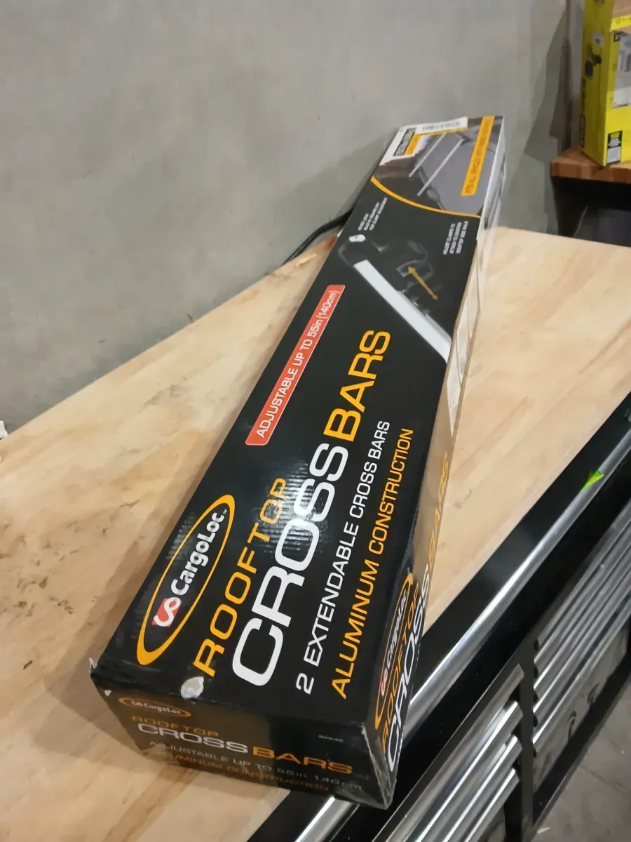 CargoLoc 2-Piece Adjustable Roof Top Cross Bar Set, for Use with Existing Raised Side Rails Only - image 2