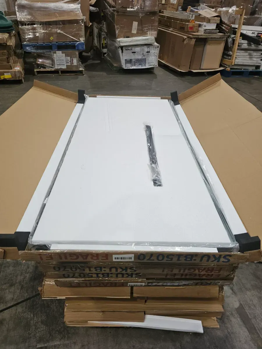 TOOLKISS 60 in. W x 28 in. H Rectangular Aluminum Framed Wall Bathroom Vanity Mirror in Black - image 3