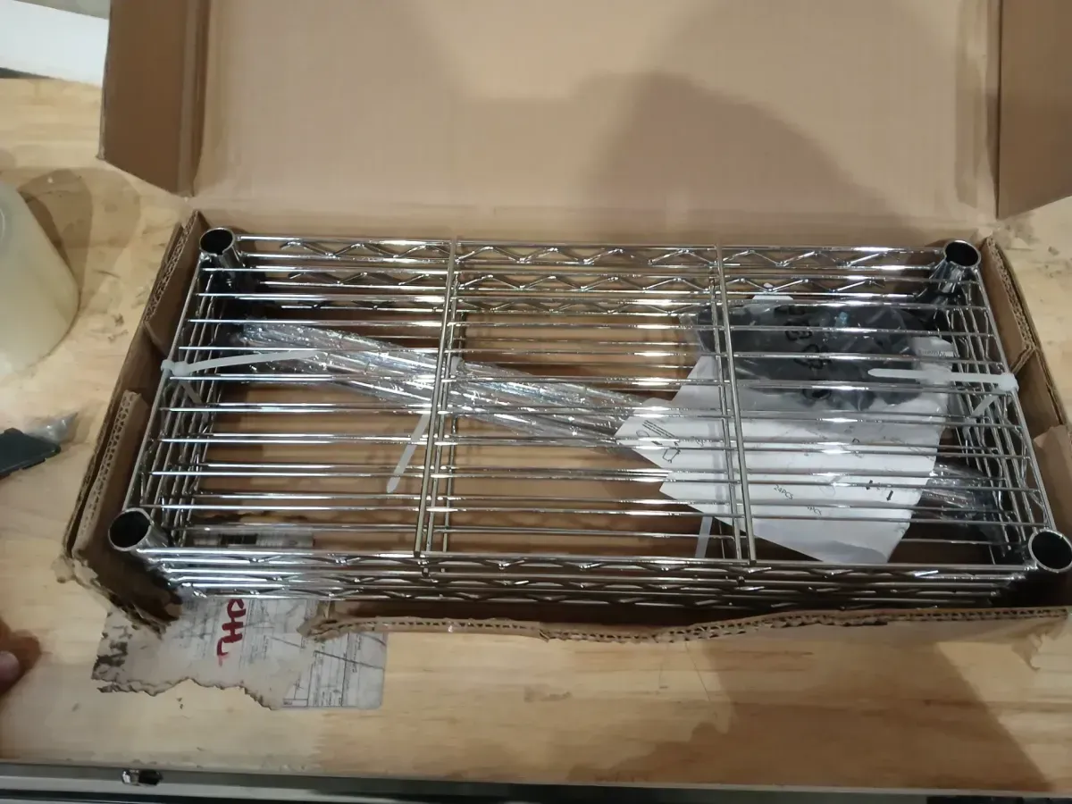 Karl home Modern Silver Wire Shelf (17.72 in. D x 7.87 in. W) - image 3