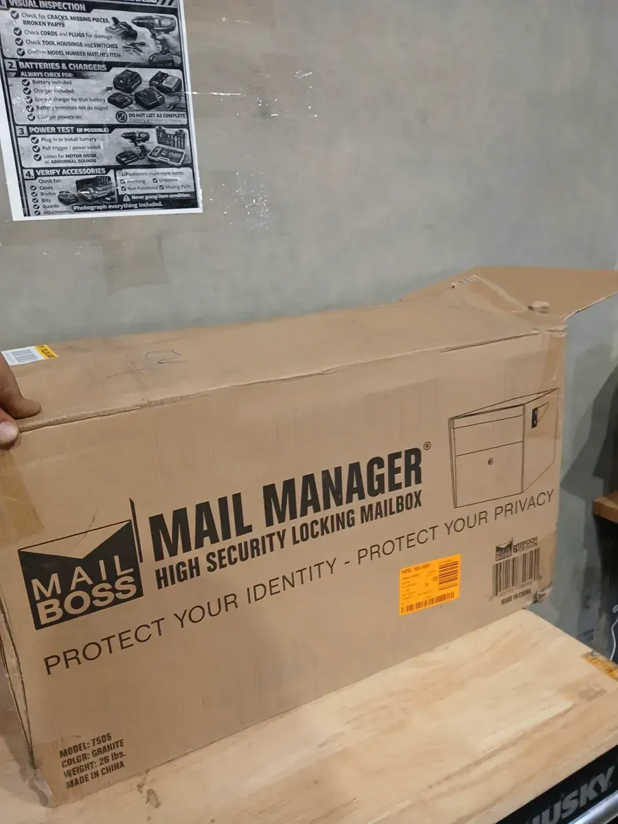 Mail Boss Mail Manager Locking Post-Mount Mailbox with High Security Reinforced Patented Locking System, Granite - image 2