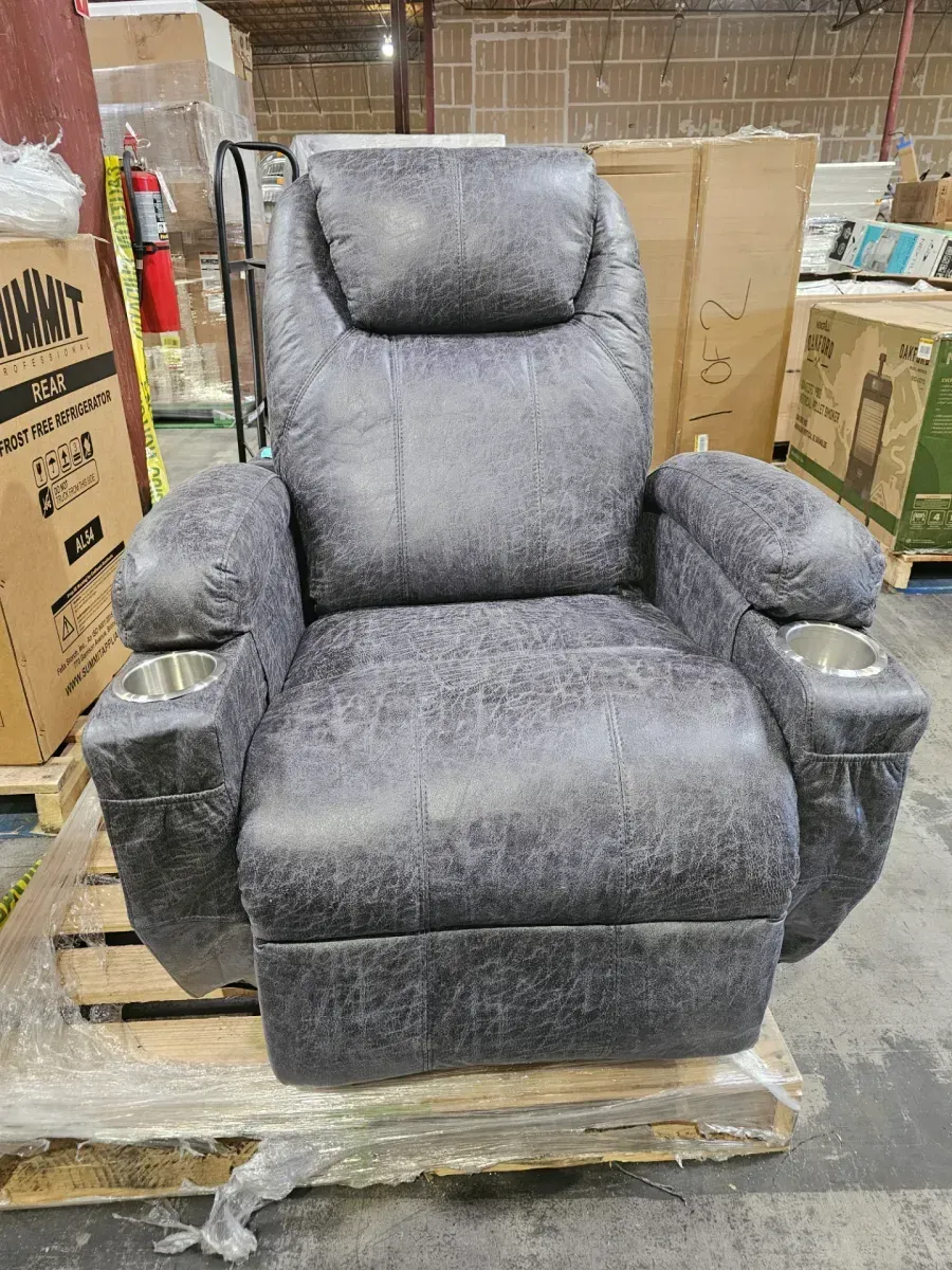 Modern Upholstered Recliner Chair with Cup Holders and Side Pockets - image 2