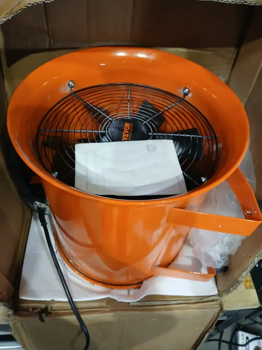 VEVOR Portable Ventilator 12 in. Heavy Duty Blower Fan with 33 ft. Duct Hose 560W Industrial Utility Blower 2894CFM, Orange - image 4