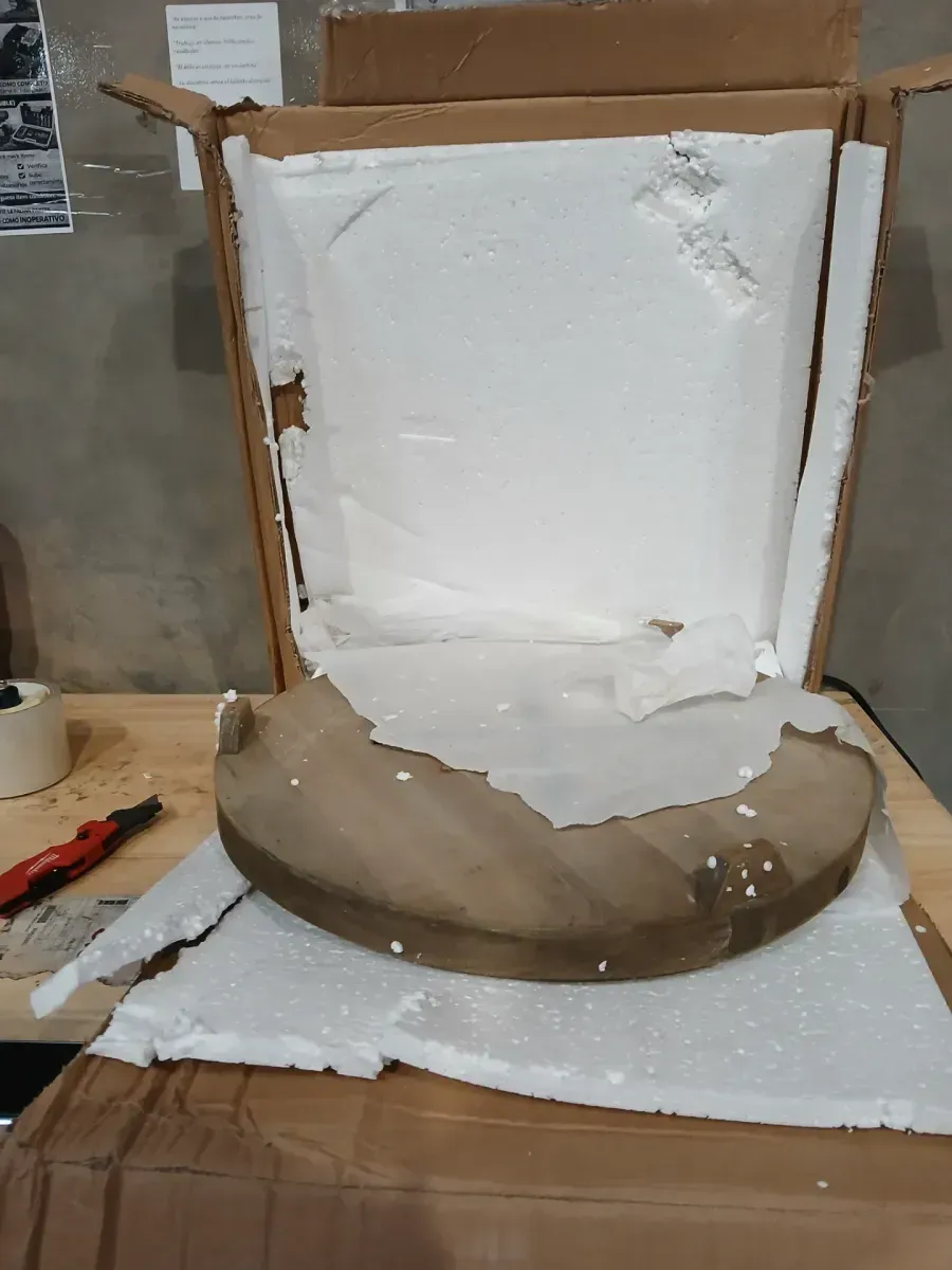 A & B Home Woodruff 3-Tier Round Serving Weathered Natural Tray - image 3