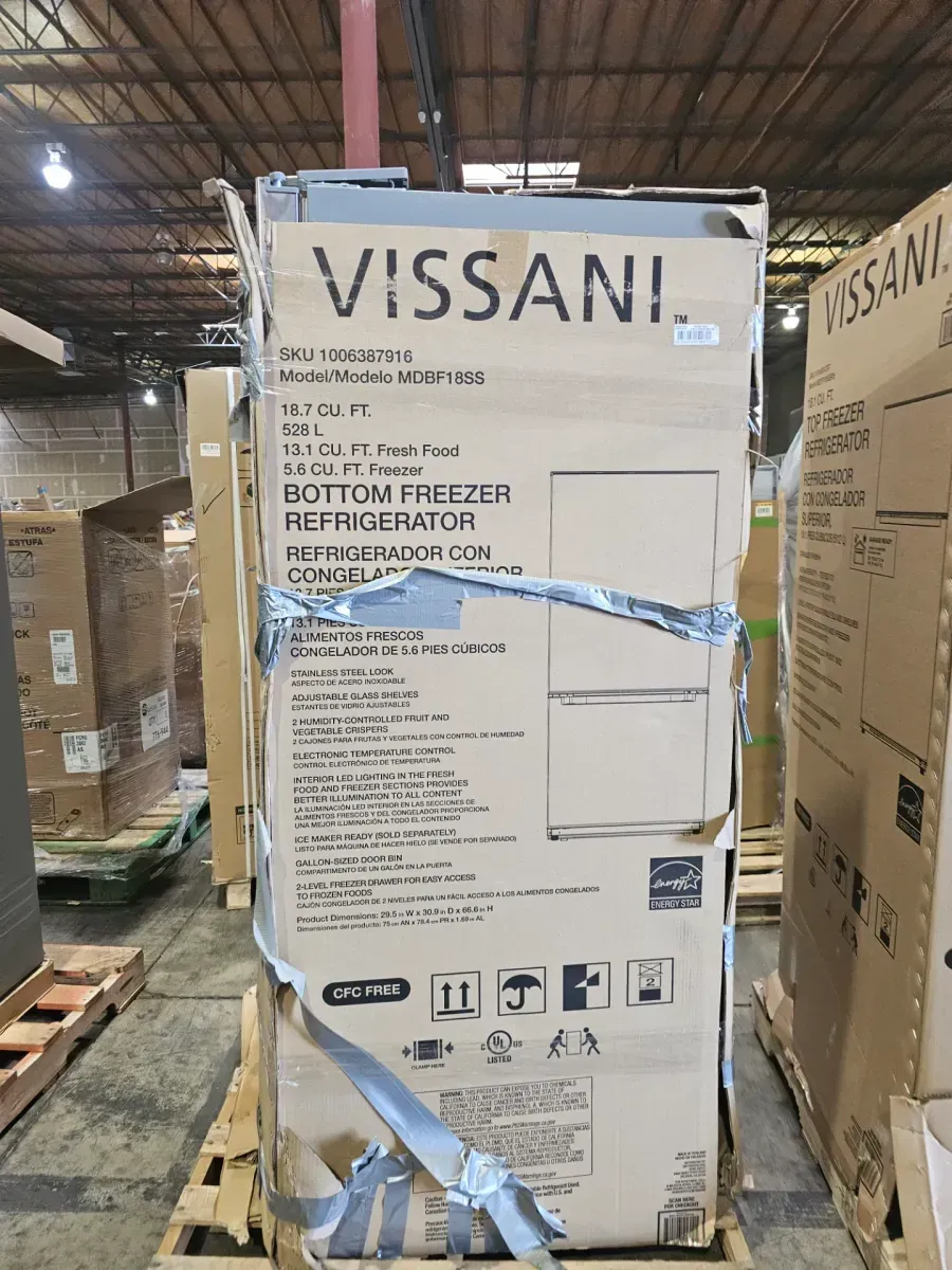 Vissani 30 in. 18.7 cu. ft. Bottom Freezer Refrigerator in Fingerprint Resistant Stainless Steel, Garage Ready - image 7