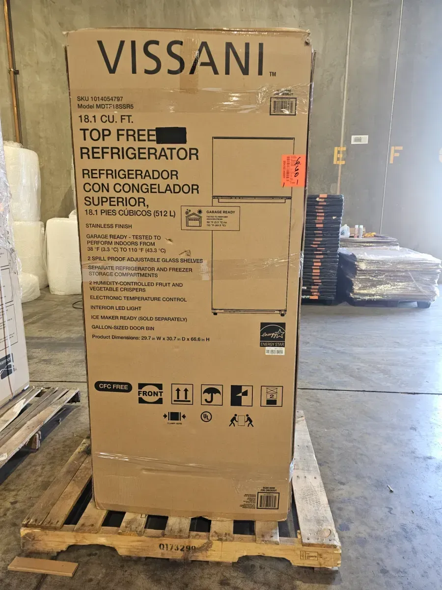 Vissani 18.1 cu. ft. Top Freezer Refrigerator in Fingerprint Resistant Stainless Steel Look, Garage Ready - image 5