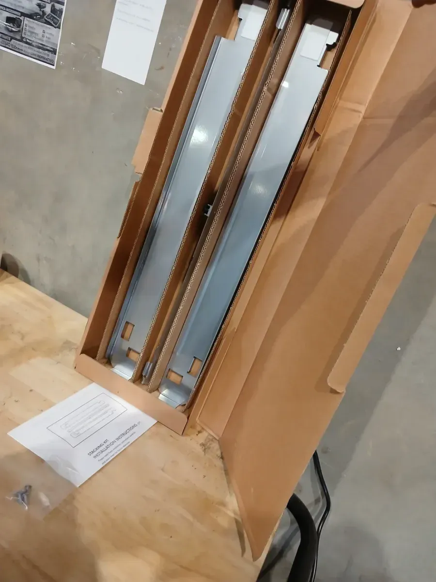 LG 27 in. Chrome Washer and Dryer Laundry Stacking Kit - image 3