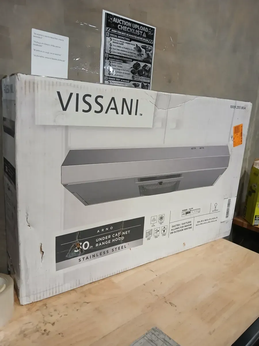Vissani Arno 30 in. 240 CFM Convertible Under Cabinet Range Hood in Stainless Steel with Lighting and Charcoal Filter - image 2