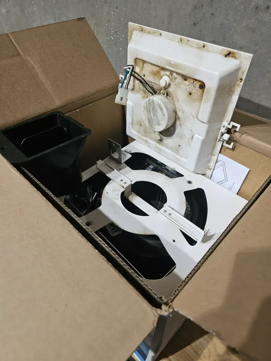 Broan-NuTone Roomside Series, Decorative, White Trim, 110 CFM, Roomside Ceiling Bathroom Exhaust Fan with LED Lighting, ENERGY STAR - image 2