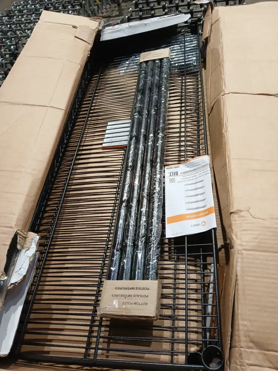 TRINITY Black Anthracite 5-Tier Steel Wire Shelving Unit (48 in. W x 72 in. H x 18 in. D) - image 5