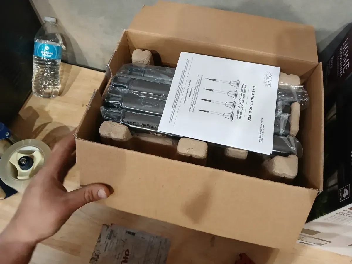 Home Decorators Collection Perry 20-40 Lumen Bronze 2-Tone Finish LED Outdoor Solar Path Light with Glass Lens, Dual White and High-Low (4-Pack) - image 6