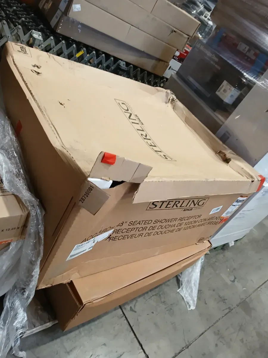 Sterling Accord Seated 36 in. x 48 in. x 74-1/2 in. Shower Kit in White - image 1