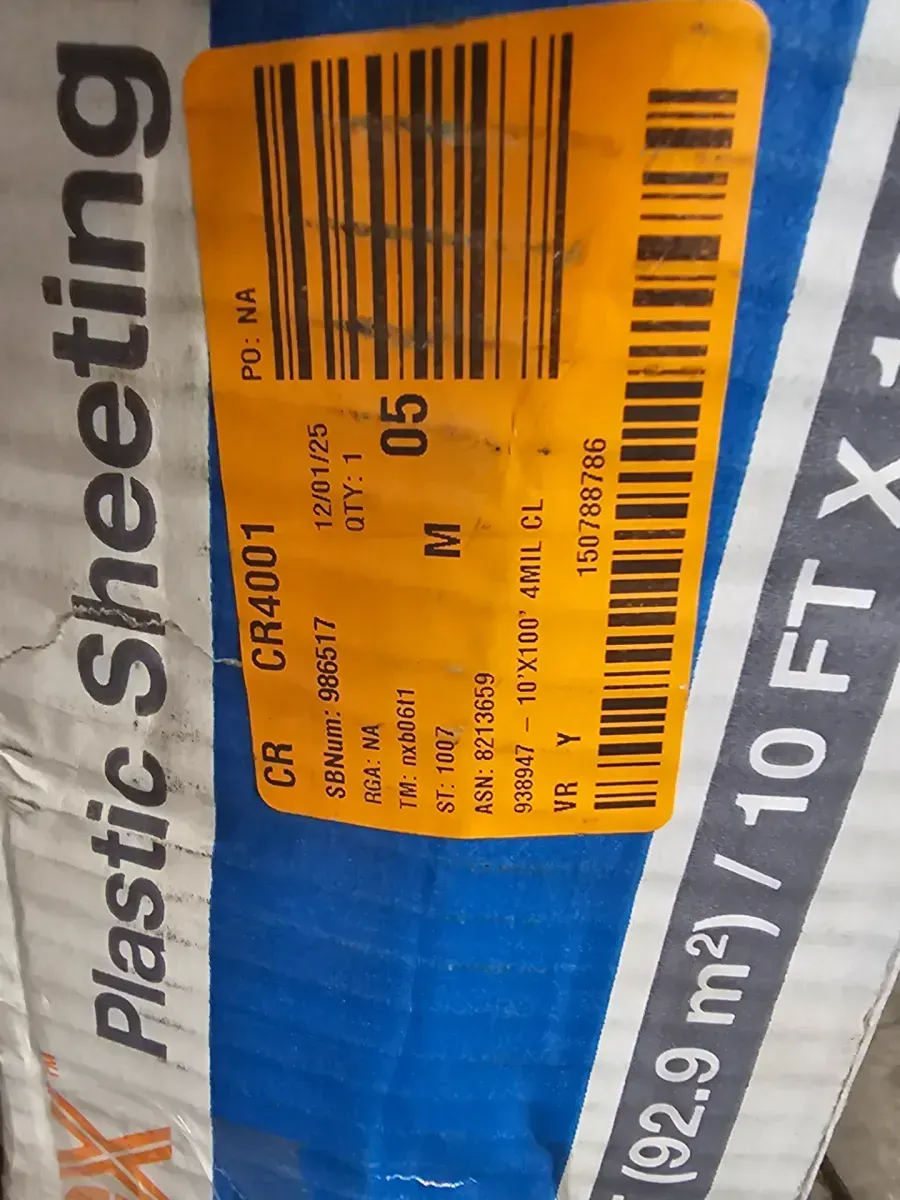 Hdx plastic sheeting clear 10ft x 100ft - image 3