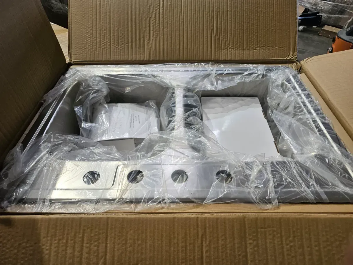 Glacier Bay 33 in. Drop-In 50/50 Double Bowl 20 Gauge Stainless Steel Kitchen Sink with Faucet and Sprayer - image 2