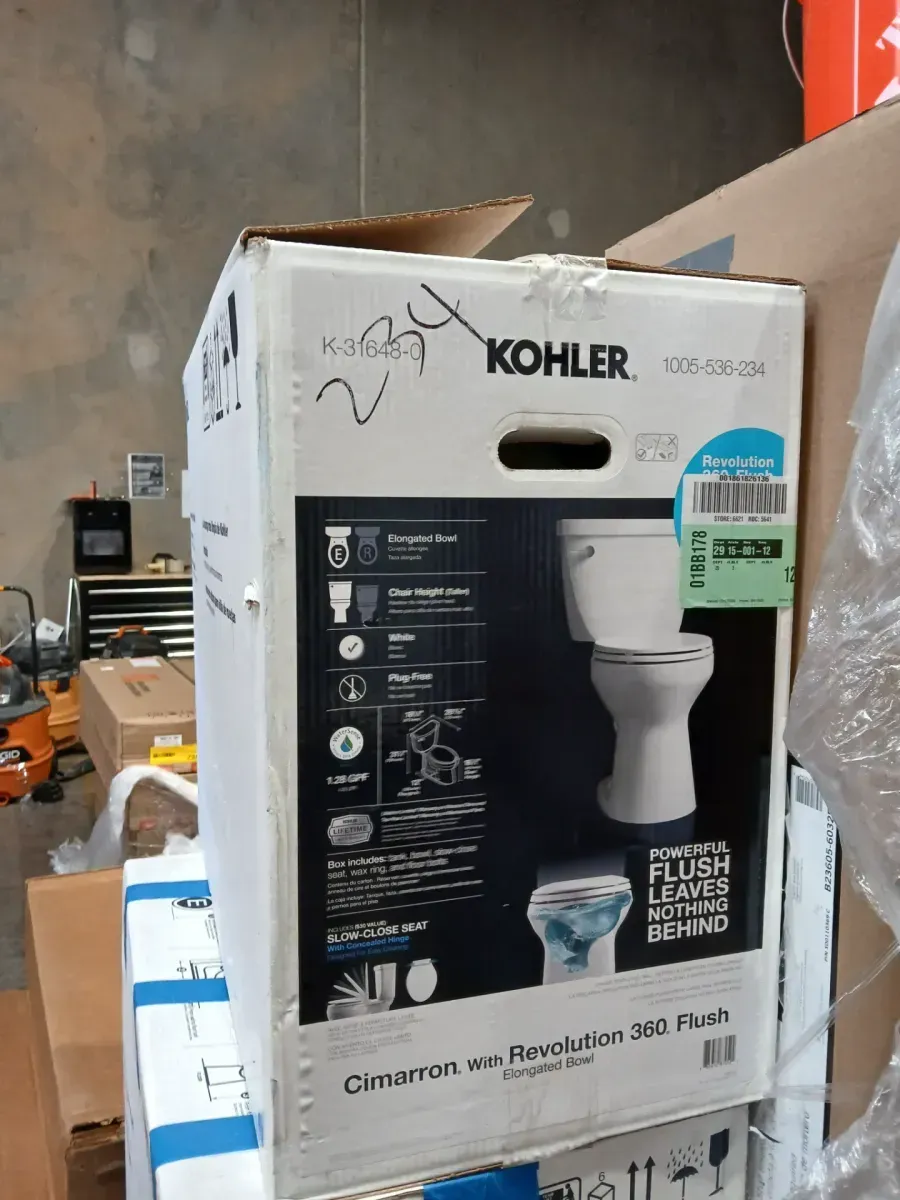 KOHLER Cimarron 12 in. Rough In 2-Piece 1.28 GFP Single Flush Elongated Toilet in White with Soft Close Seat - image 2