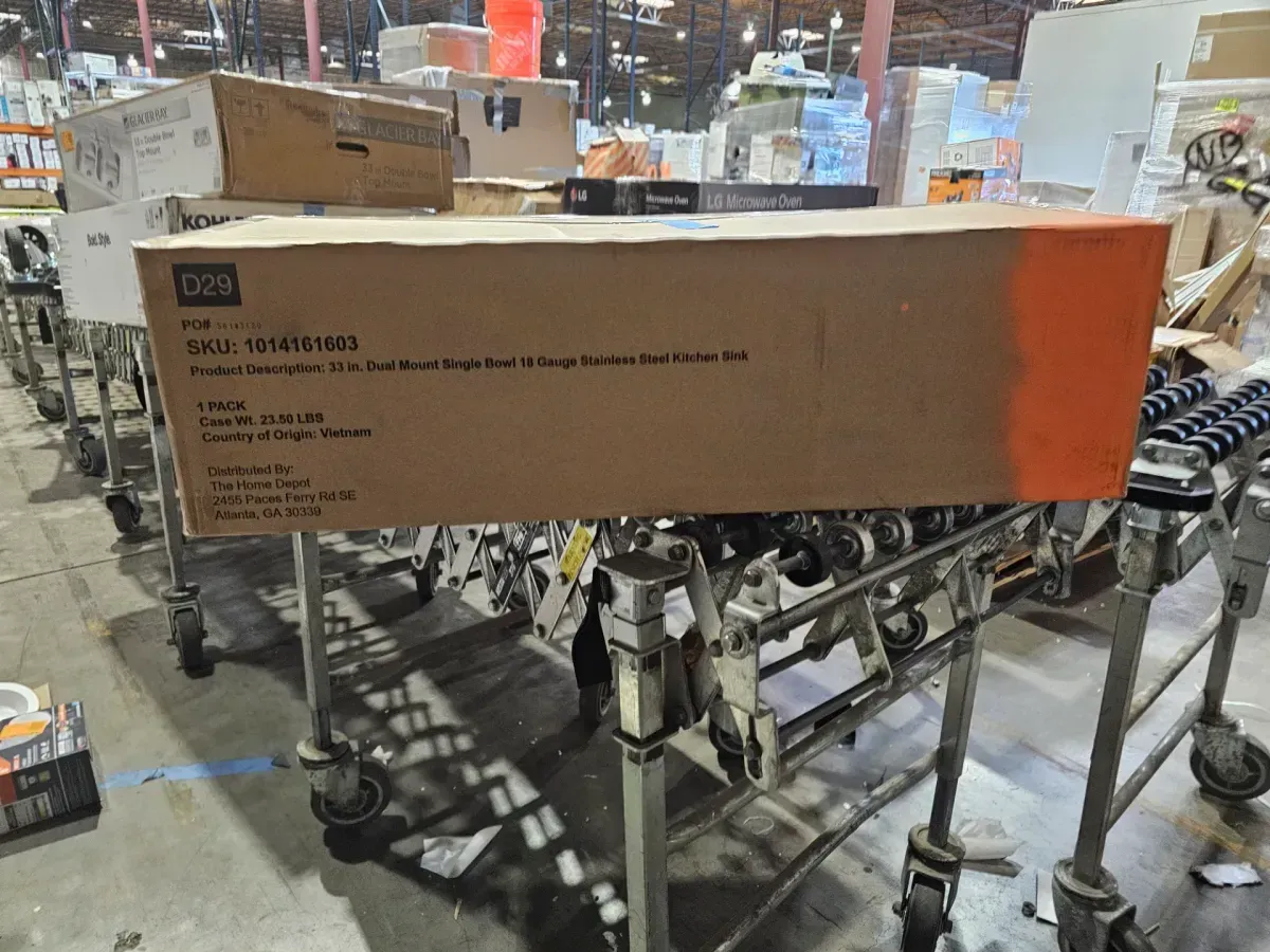 Glacier Bay Bratten 33 in. Drop-In Single Bowl 18-Gauge Stainless Steel Kitchen Sink - image 3