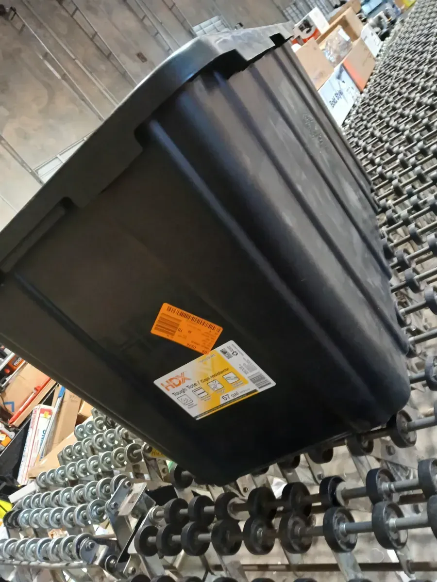 HDX 57 Gal. Tough Storage Tote in Black with Yellow Lid - image 4